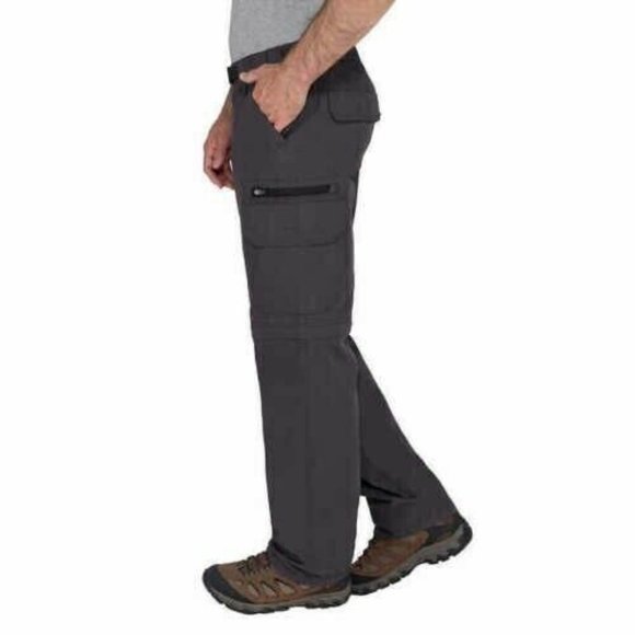 GRAY ( Charcoal ) Men's Convertible Pants BC Clothing - Picture 7 of 13